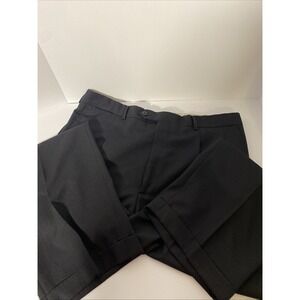 Luigi Bianchi Mantova Mens Super 110'S Wool Dress Pants 36‎ W Black  Italy O1